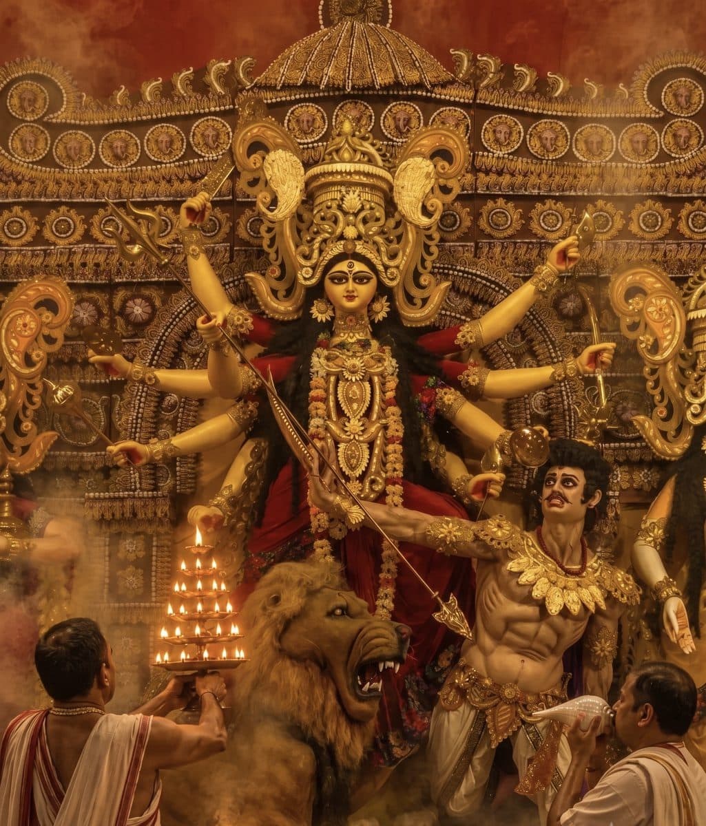 Tridhara Sammilani Durga Puja